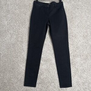 Maison Scotch Jeans Skinny Fit Houndstooth Textured Durable Fabric Black W 30